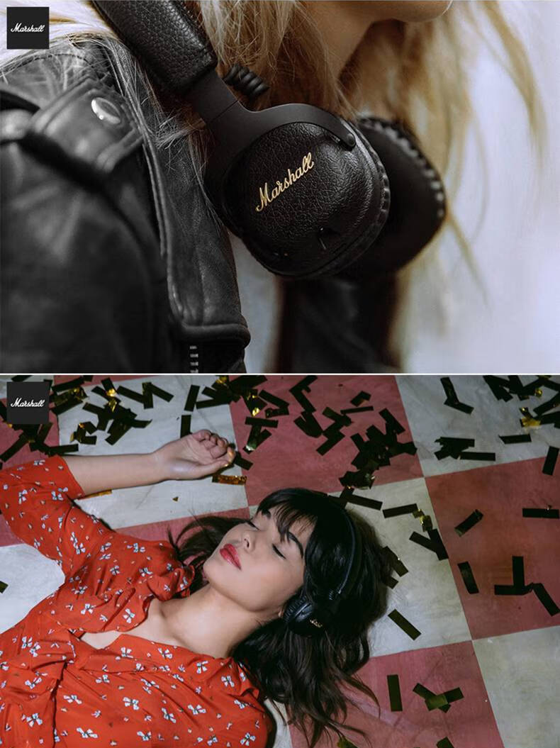 MARSHALL MID A.N.C主動降噪頭戴式耳機 黑色