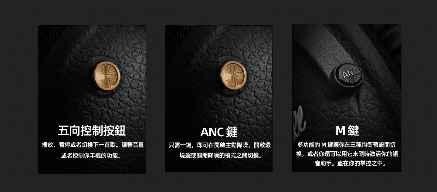 MARSHALL MONITOR II A.N.C.藍芽頭戴式耳機 黑色 主動降噪